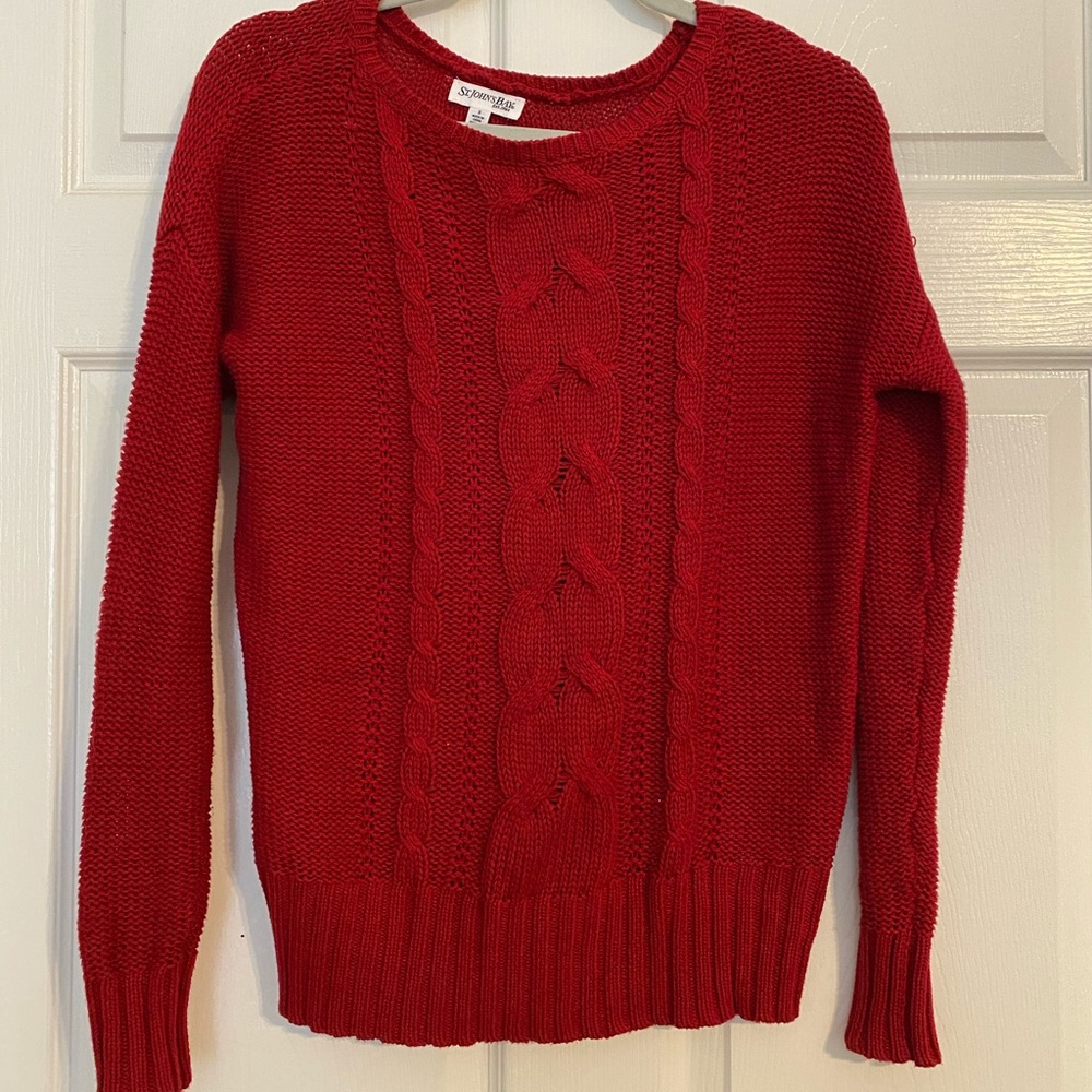 St. John’s Bay Red Sweater Size Small